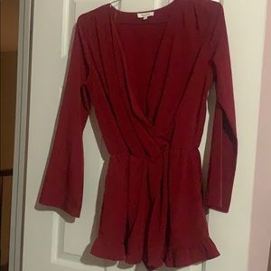 Honey Belle Red Romper